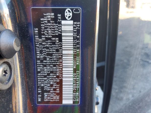 2020 TOYOTA COROLLA