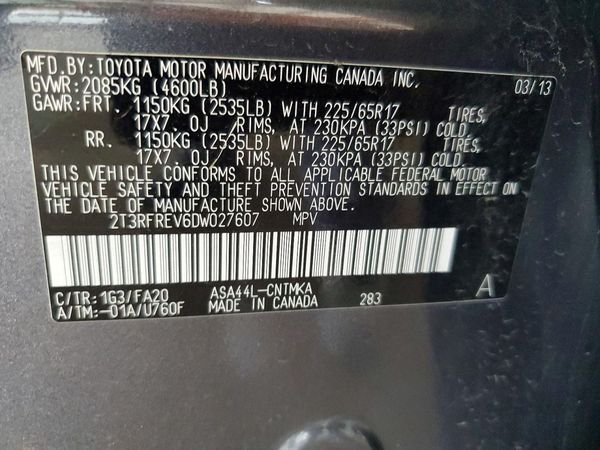 2013 TOYOTA RAV4 Sports
