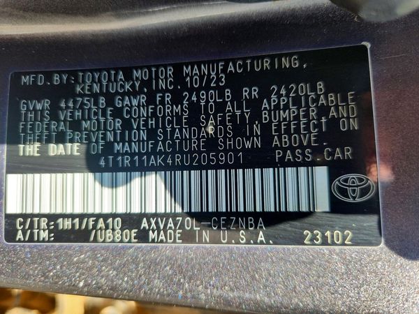 2024 TOYOTA CAMRY LE