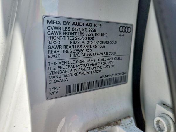 2019 AUDI Q8 Premium