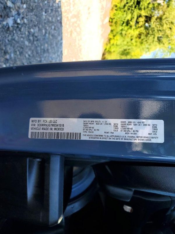 2021 RAM PROMASTER 3500 — VINS