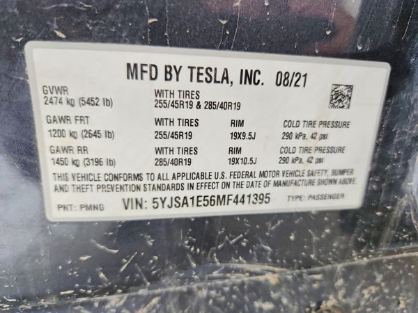2021 TESLA MODEL S