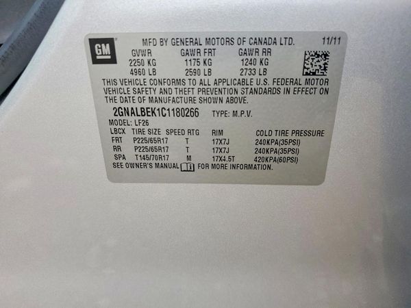 2012 CHEVROLET EQUINOX LS