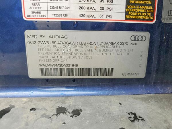 2013 AUDI A3 quattro Premium Plus