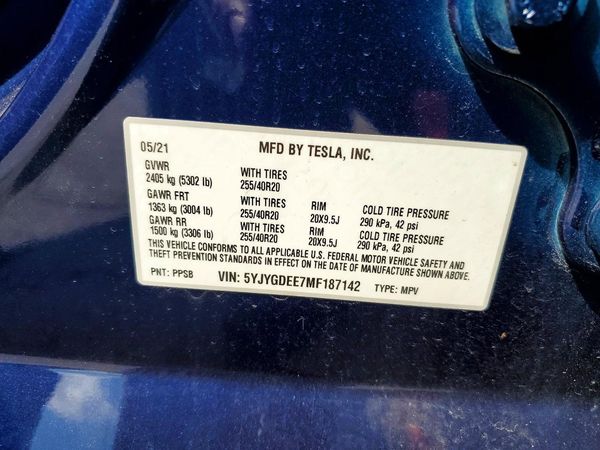 2021 TESLA MODEL Y