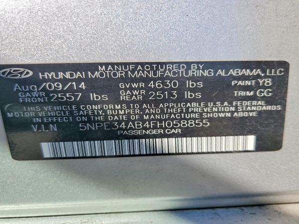 2015 HYUNDAI SONATA