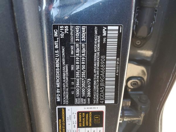 2016 MERCEDES-BENZ GLE GLE350