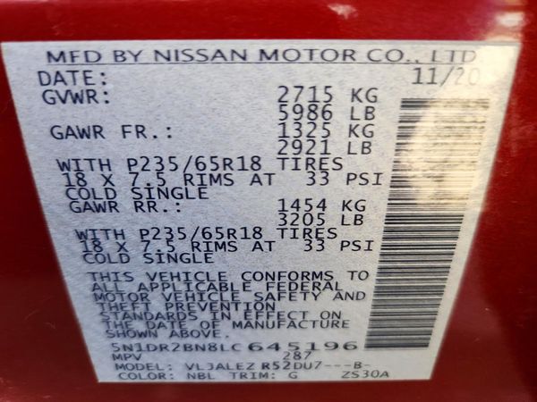 2020 NISSAN PATHFINDER