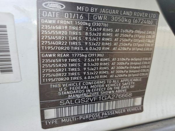 2016 LAND ROVER RANGEROVER HSE