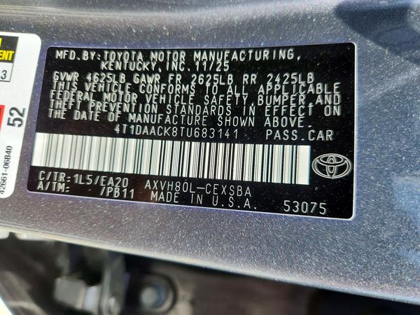 2026 TOYOTA CAMRY