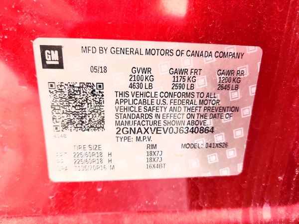 2018 CHEVROLET EQUINOX Premier (1LZ)