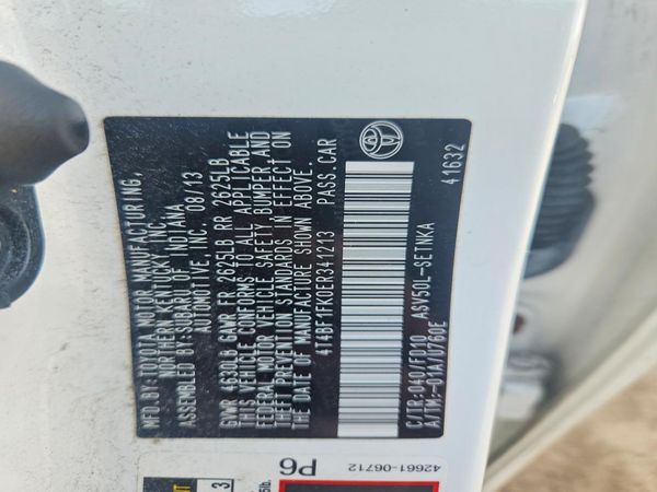 2014 TOYOTA CAMRY — VINS