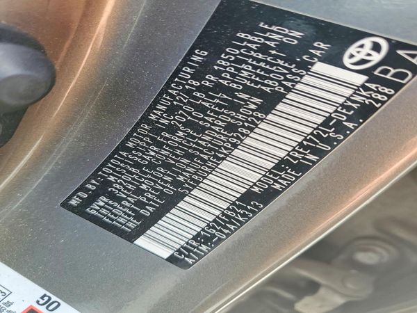 2019 TOYOTA COROLLA L/LE/SE/XLE/XSE