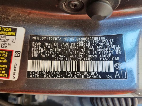 2013 TOYOTA COROLLA