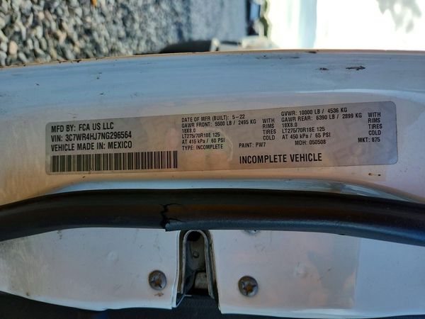 2022 RAM 2500 Tradesman — VINS