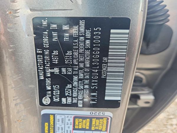 2016 KIA OPTIMA GLS, JSL