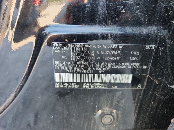 2015 TOYOTA RAV4 XLE (M Grade)