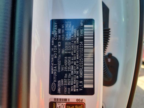 2026 HYUNDAI PALISADE SEL — VINS