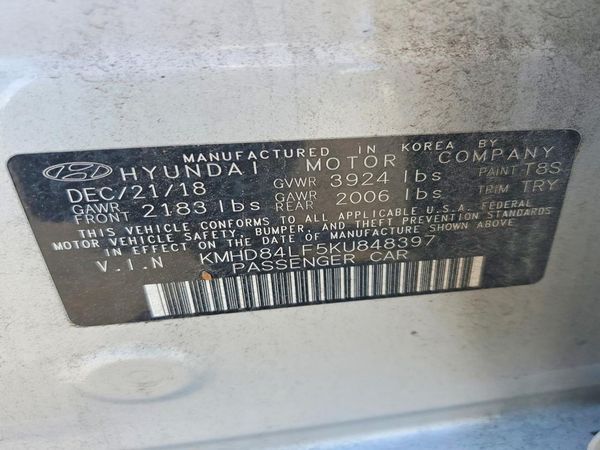 2019 HYUNDAI ELANTRA