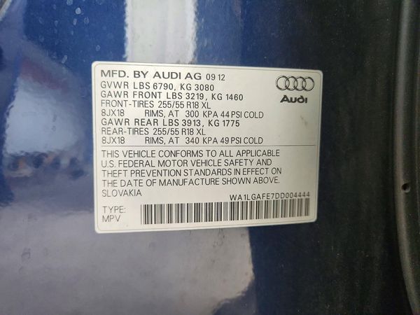2013 AUDI Q7 Premium Plus