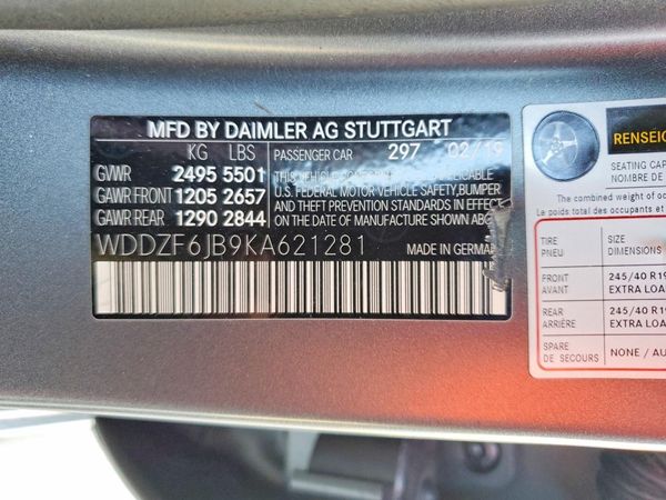 2019 MERCEDES-BENZ E