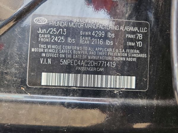 2013 HYUNDAI SONATA