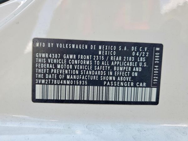 2022 VOLKSWAGEN JETTA