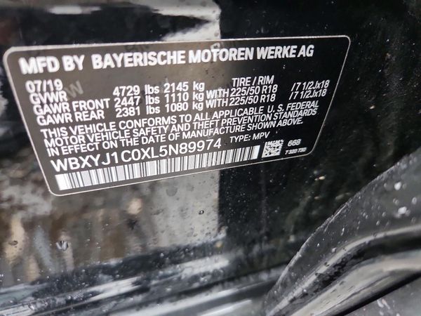 2020 BMW X2 xDrive28i — VINS