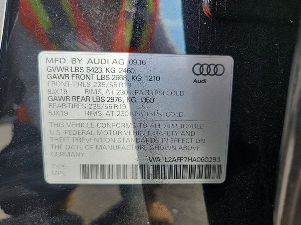 2017 AUDI Q5 — VINS