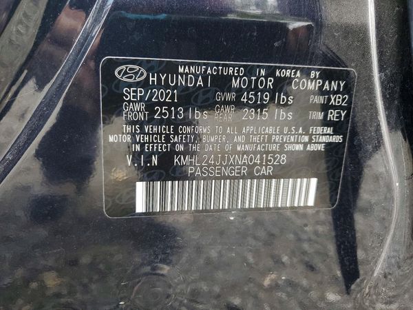 2022 HYUNDAI SONATA Blue