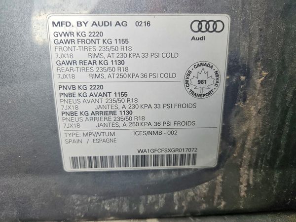 2016 AUDI Q3 quattro Prestige