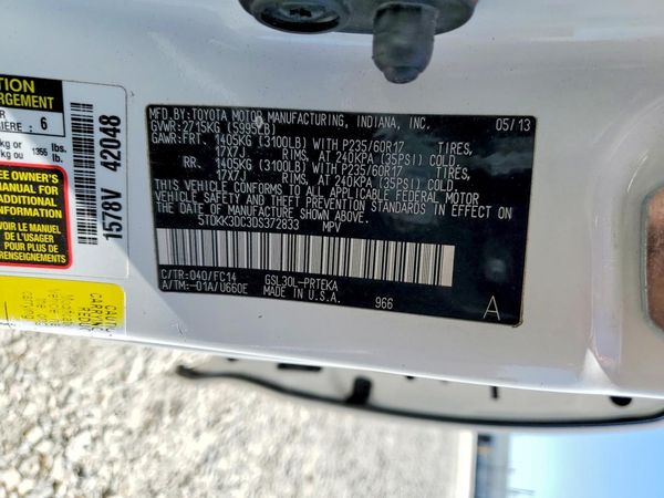 2013 TOYOTA SIENNA HYB — VINS