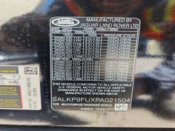 2023 LAND ROVER RANGE ROVER