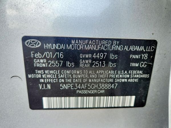 2016 HYUNDAI SONATA