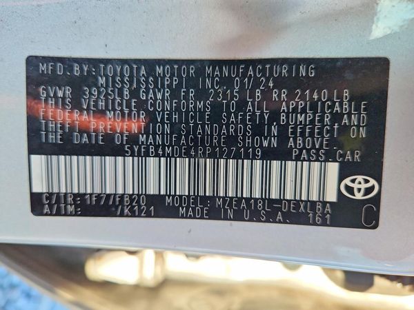 2024 TOYOTA COROLLA