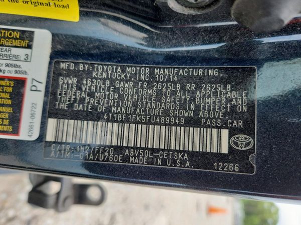 2015 TOYOTA CAMRY