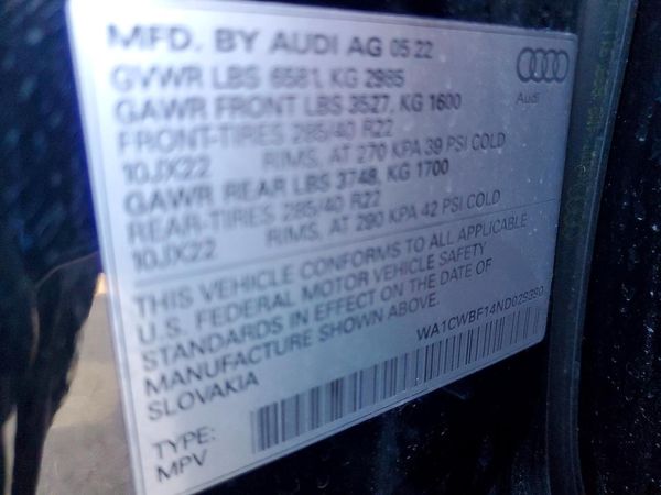 2022 AUDI SQ8 quattro Prestige