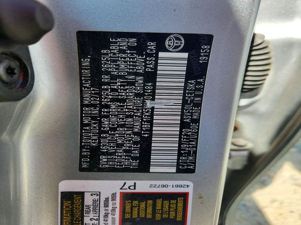 2017 TOYOTA CAMRY LE/SE/XLE/XSE