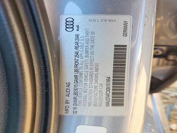 2016 AUDI A6 Premium — VINS