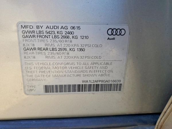 2016 AUDI Q5 quattro Premium Plus