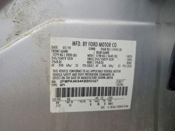 2019 FORD EDGE Titanium