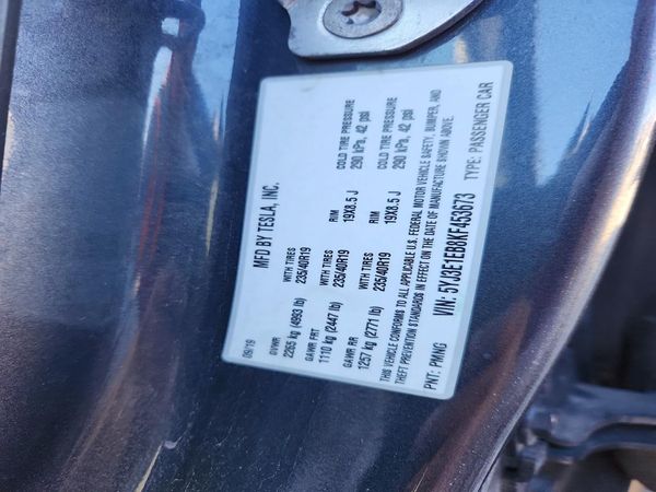 2019 TESLA MODEL 3 — VINS