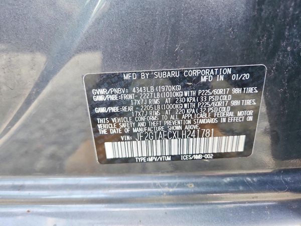 2020 SUBARU CROSSTREK Premium+ES+BSD