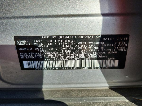2019 SUBARU OUTBACK Limited+M/R+ES+NAVI