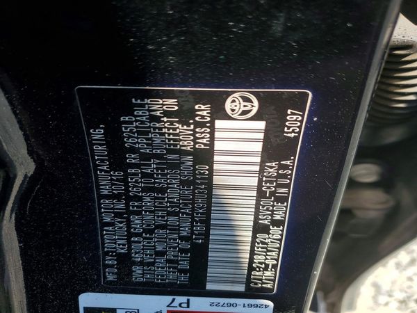 2017 TOYOTA CAMRY LE/SE/XLE/XSE