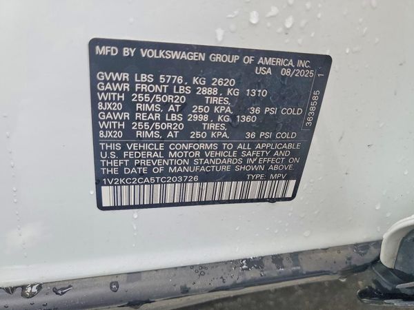 2026 VOLKSWAGEN ATLAS CROSS SPORT 4Motion SE