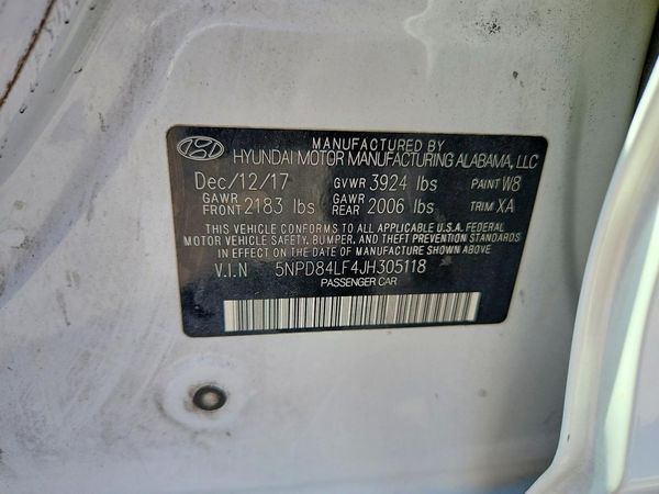 2018 HYUNDAI ELANTRA