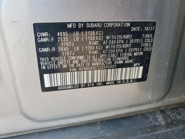 2018 SUBARU OUTBACK Base
