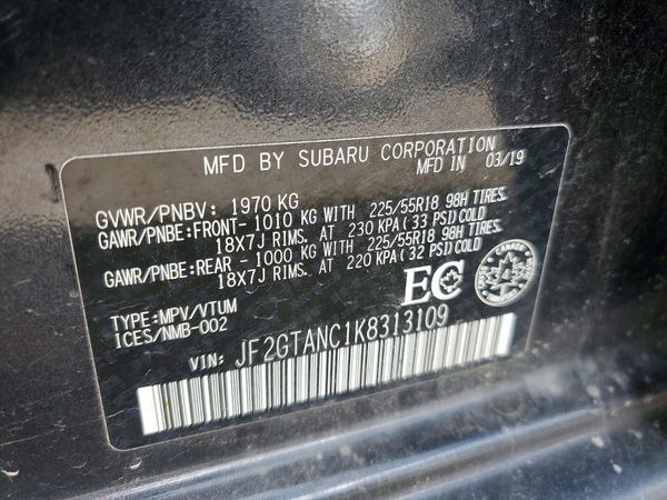 2019 SUBARU CROSSTREK Limited+ES+BSD+NAVI