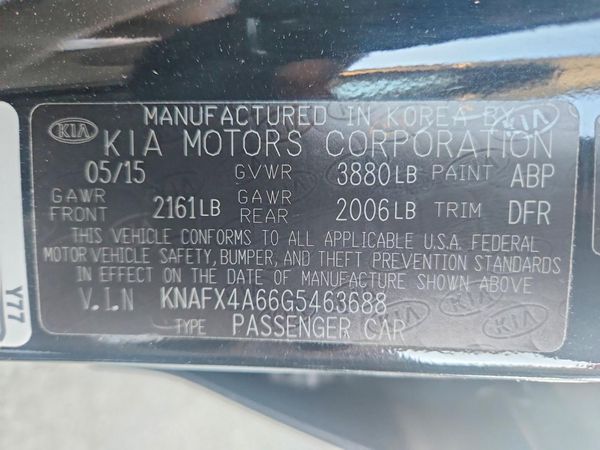 2016 KIA FORTE